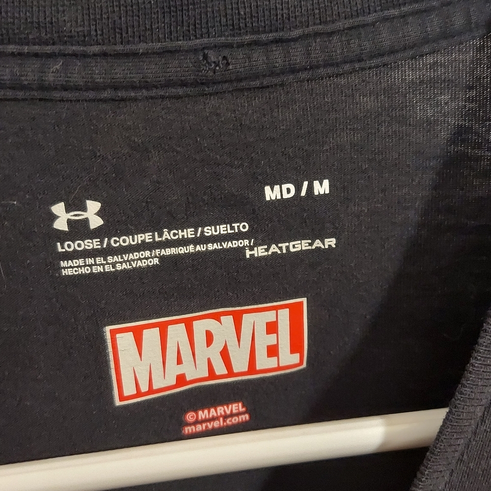 Under Armour The Hulk Marvel Avengers Battle Men Shirt Black Green Heatgear - Picture 4 of 6